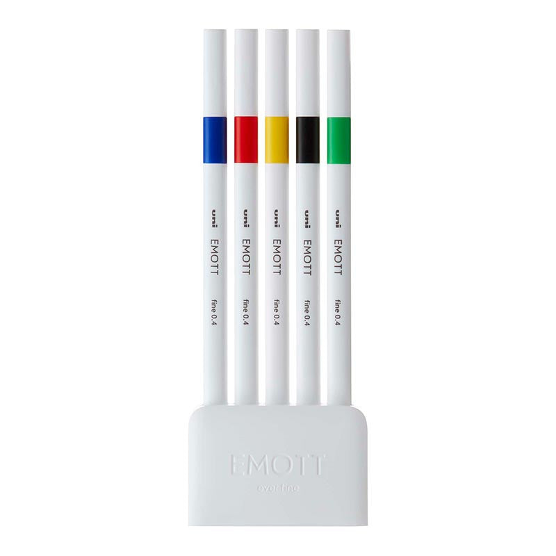 Uni EMOTT Ever Fine Pens, Set of 5