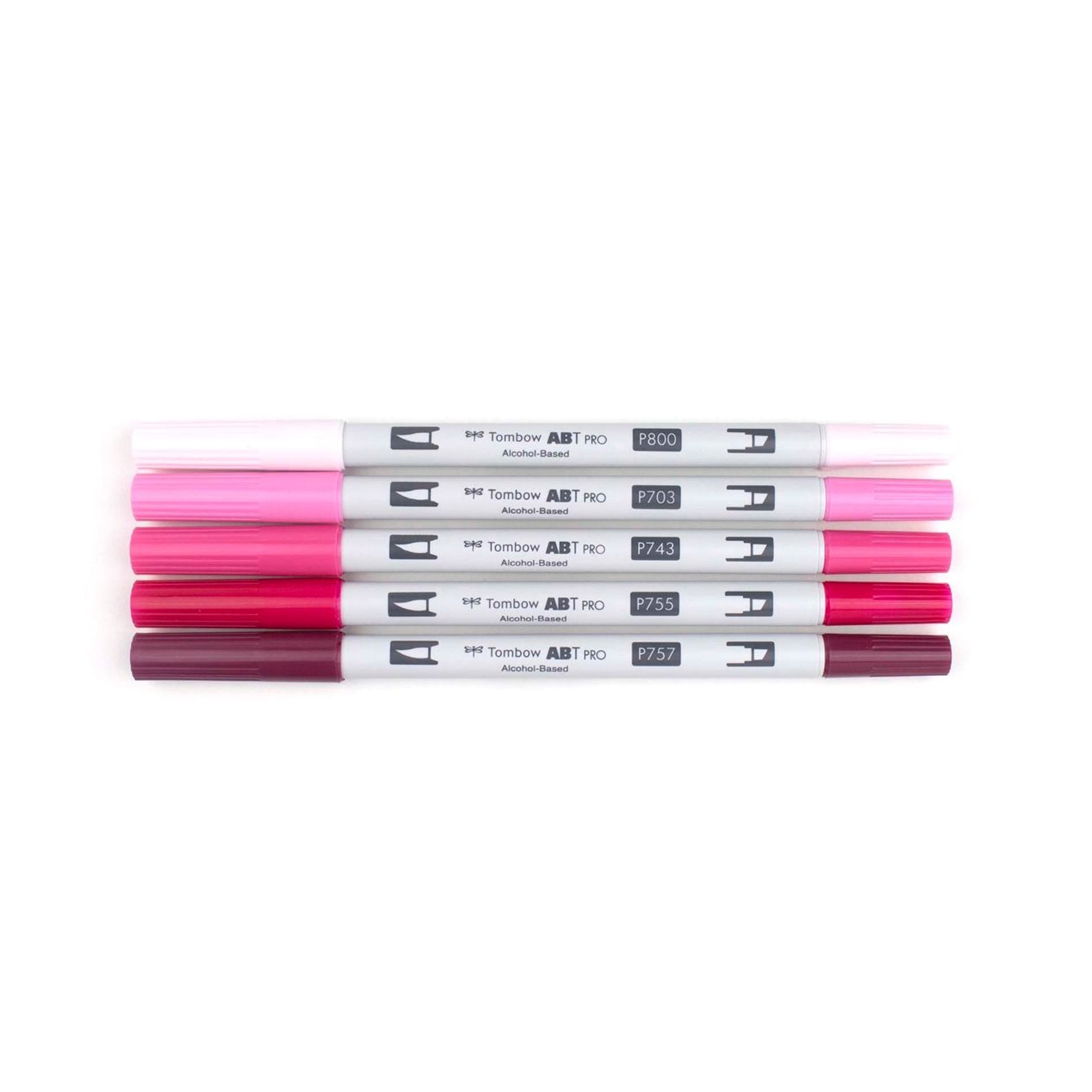 Tombow ABT PRO Alcohol-Based Markers, Pink Tones Set of 5