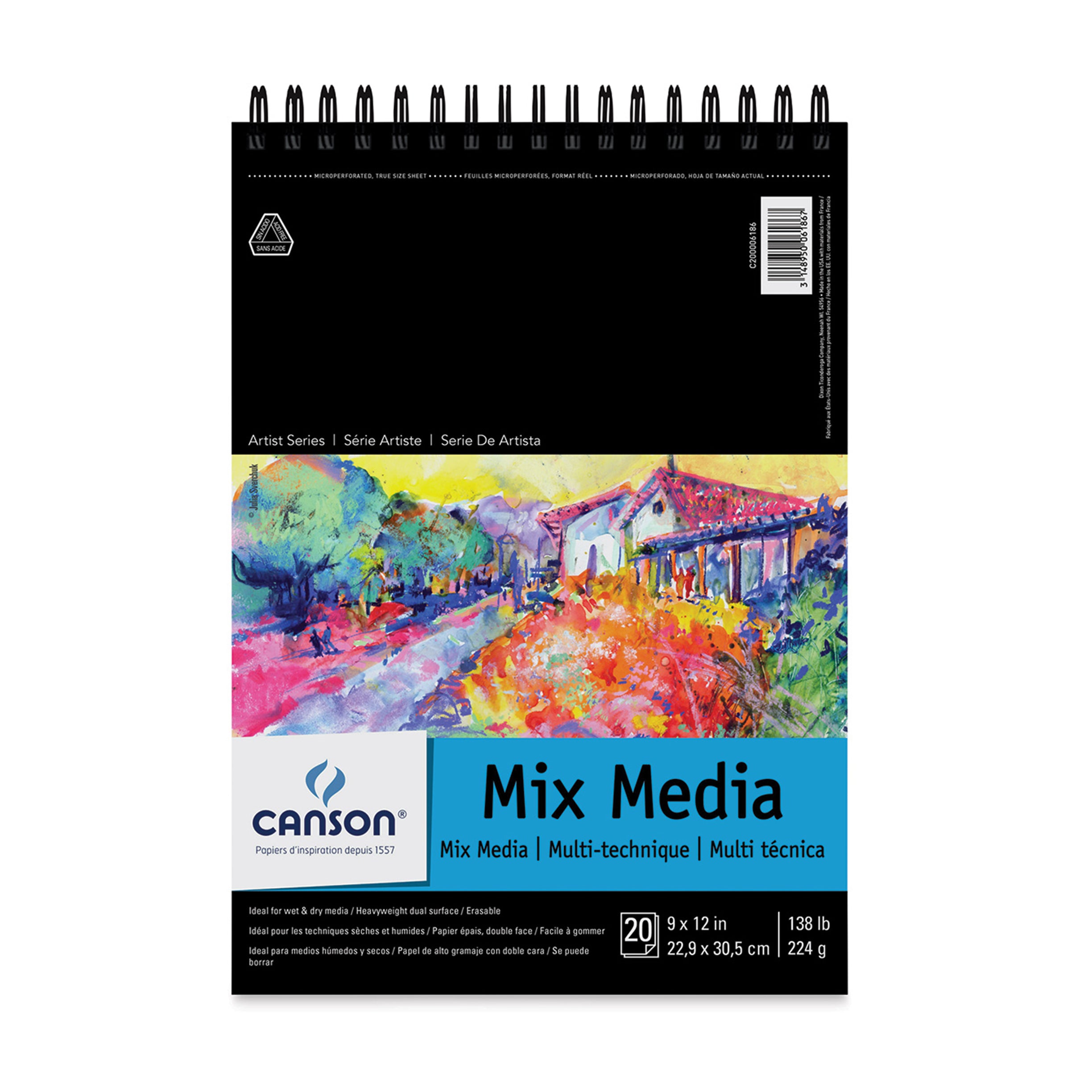 Canson Artist Series Mix Media Wire-Bound Paper Pad