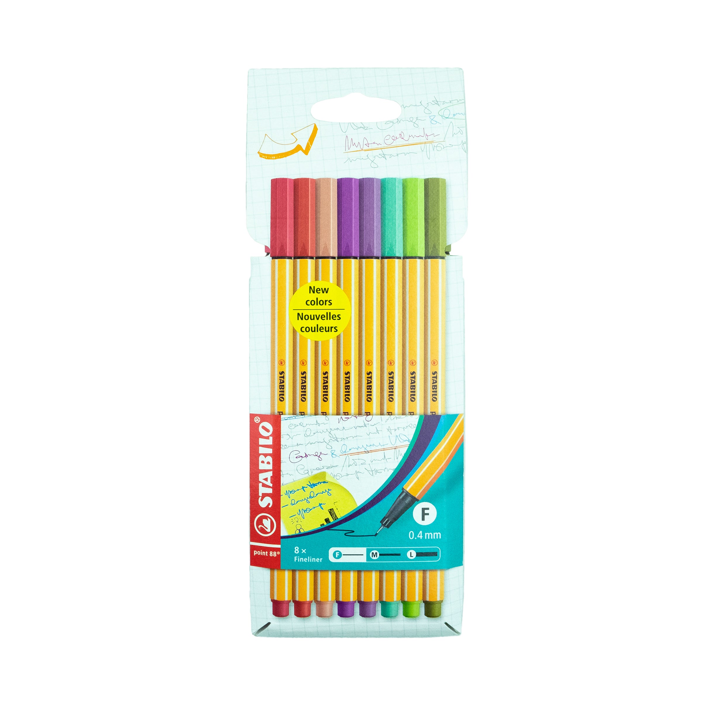 Stabilo Point 88 Fineliners, Muted Colors Set of 8