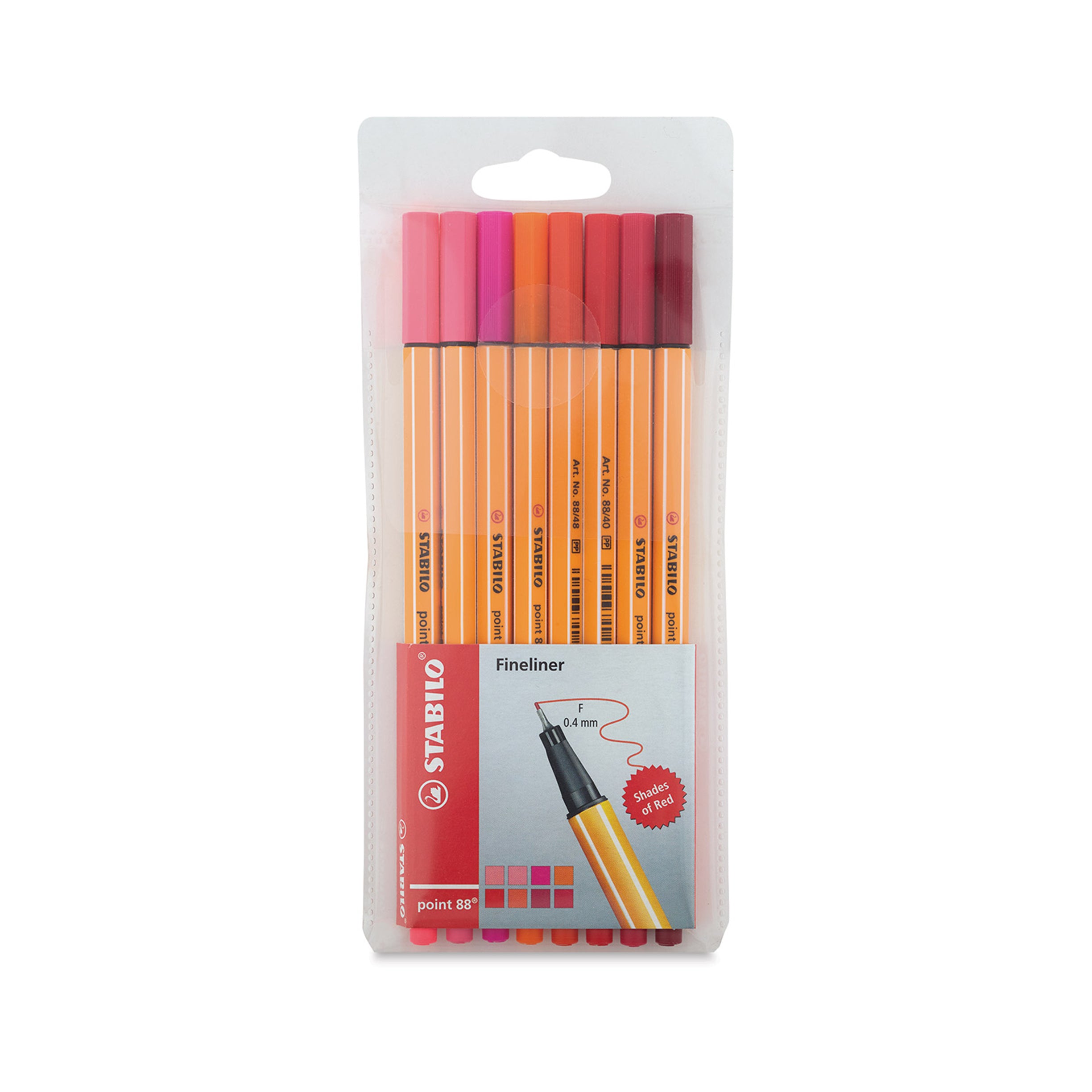 Stabilo Point 88 Fineliners, Shades of Red Set of 8