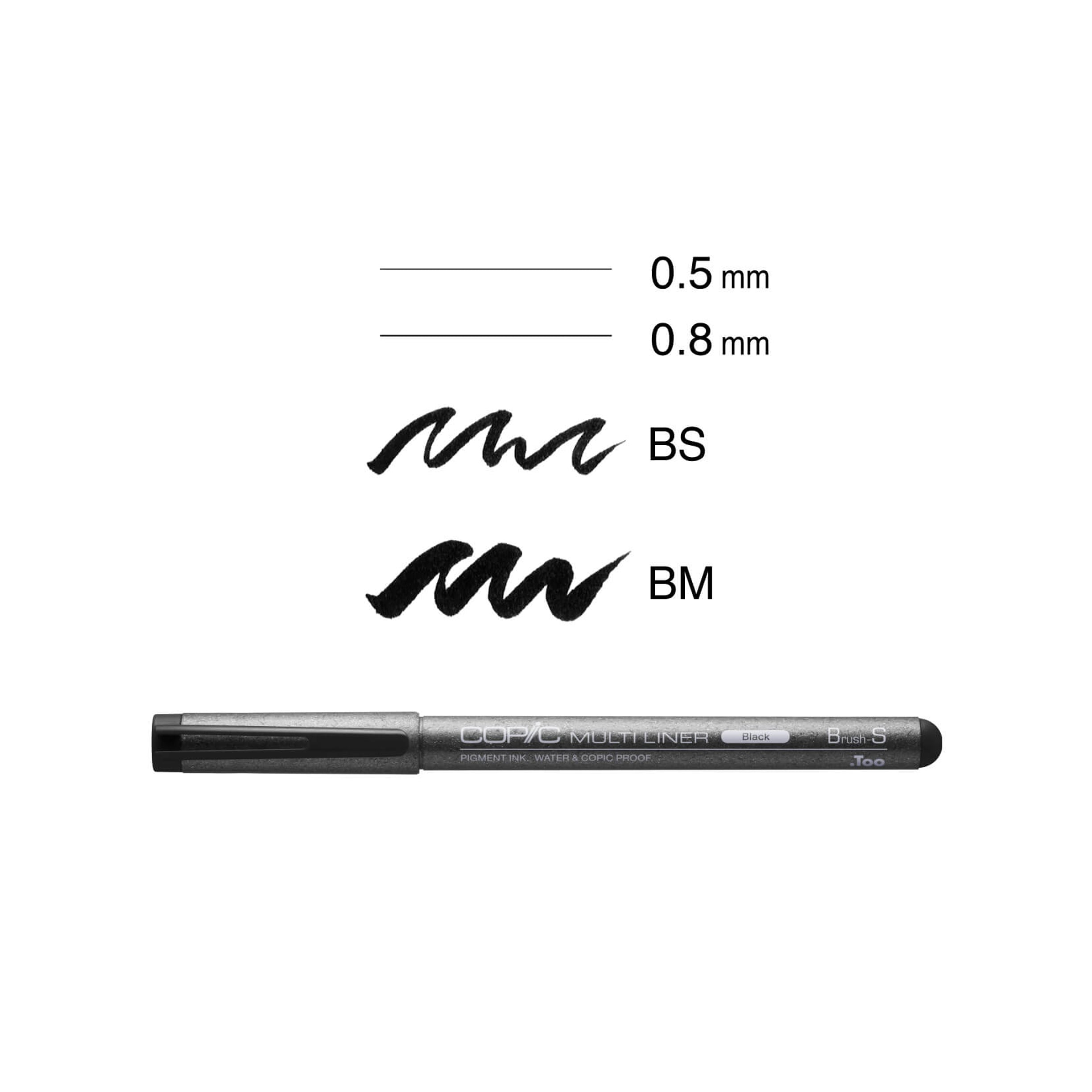 Copic Multiliners, Broad Black Set of 4