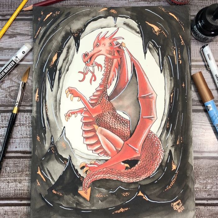 How to Draw a Dragon Using Acrylic Ink
