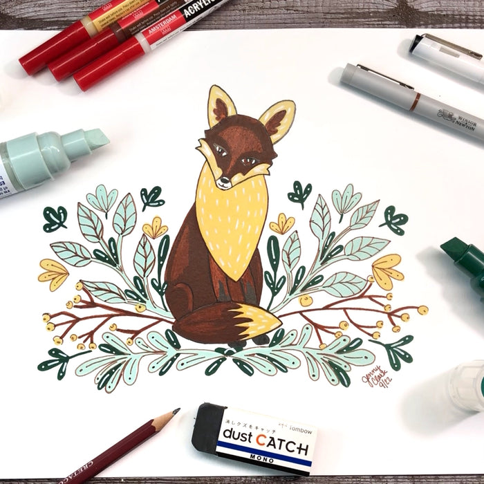 Illustrate a Fox With Paint Markers