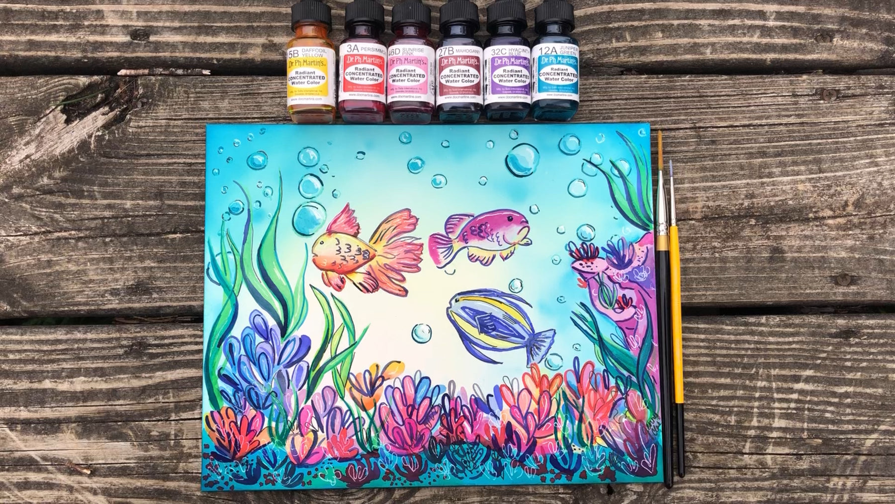 Create an Underwater Scene With Liquid Watercolors
