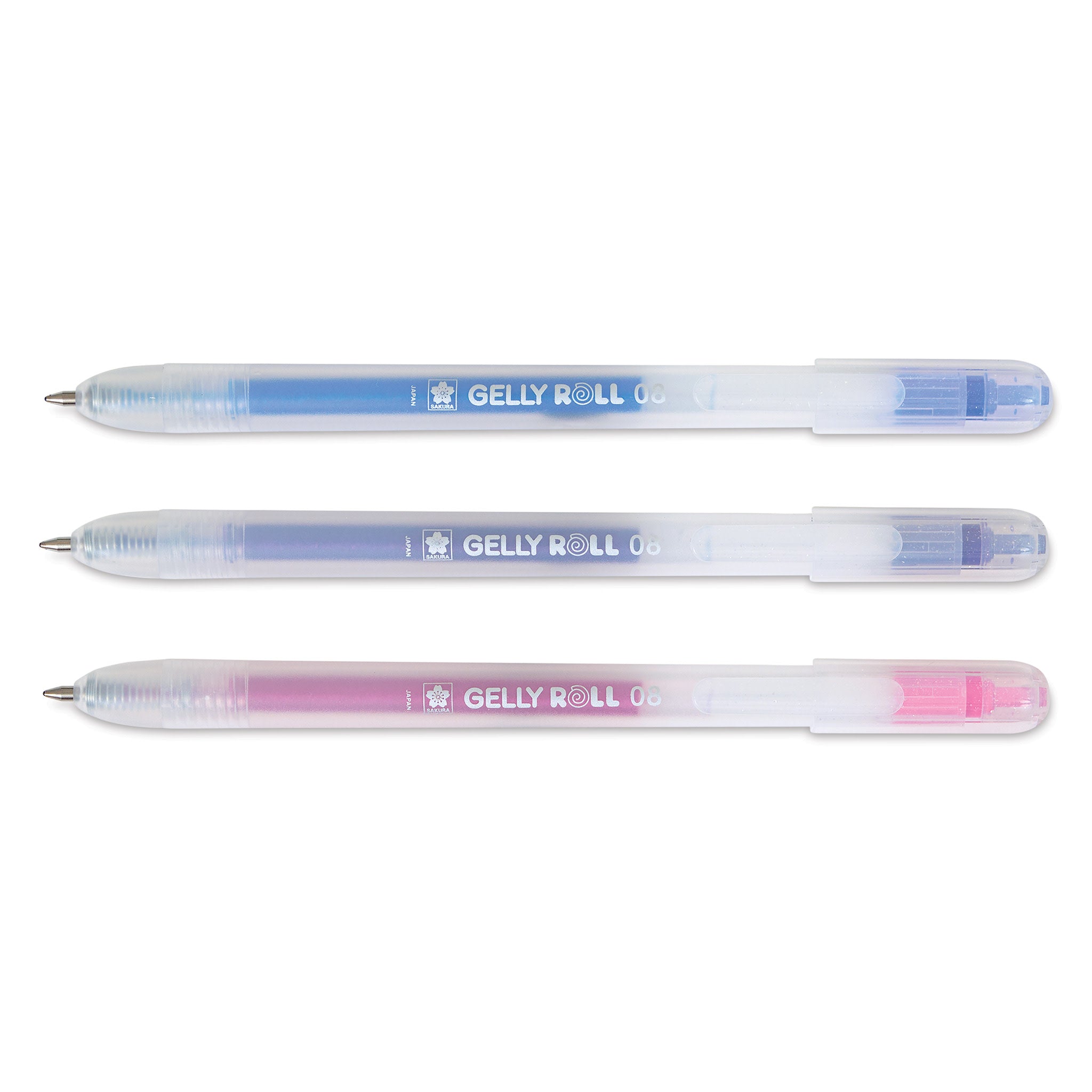 Sakura Gelly Roll Retractable Stardust Pens - Assorted, Medium Tip, Set of 3