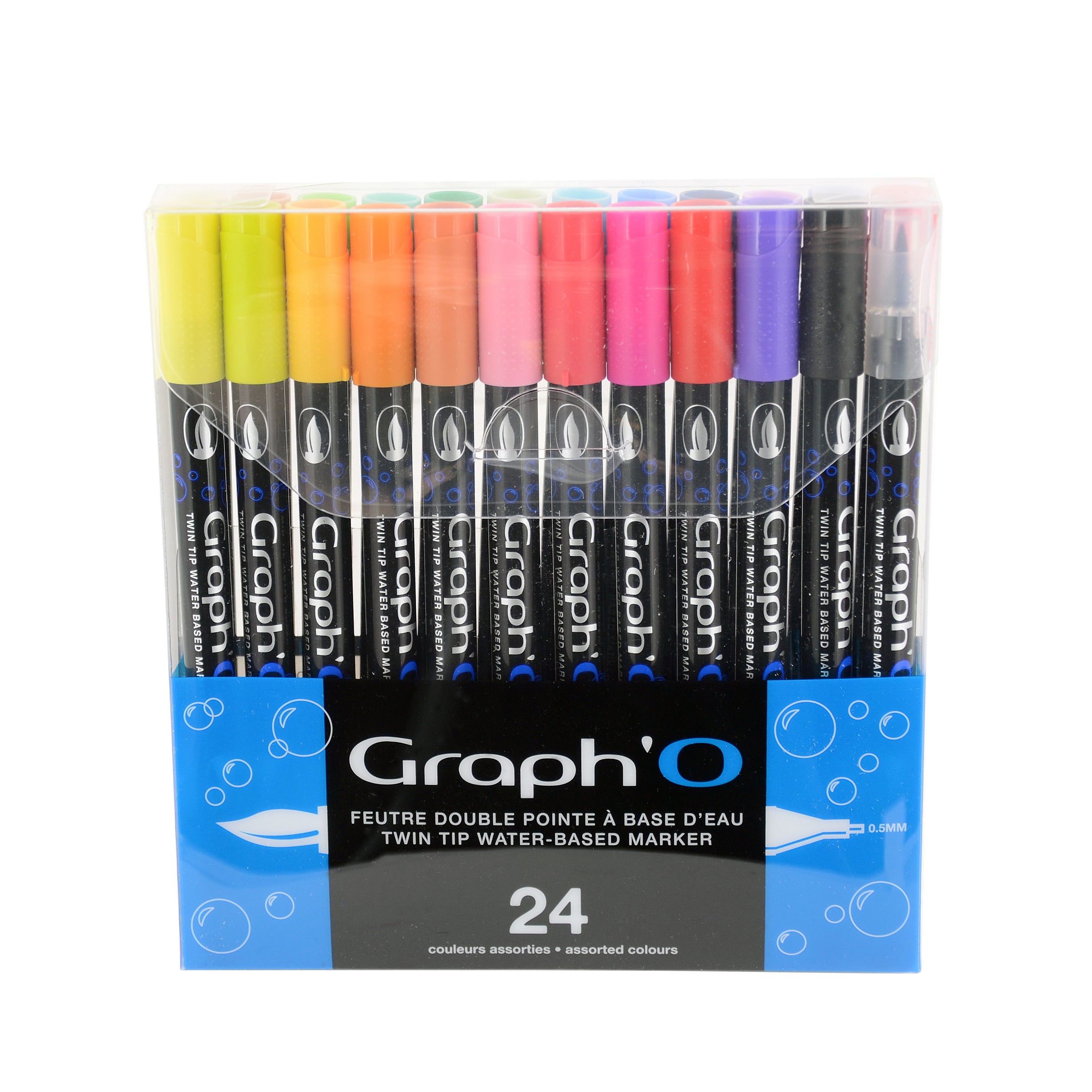 Graph’it Alcohol-Based Twin Tip Marker: Brush & Fineliner