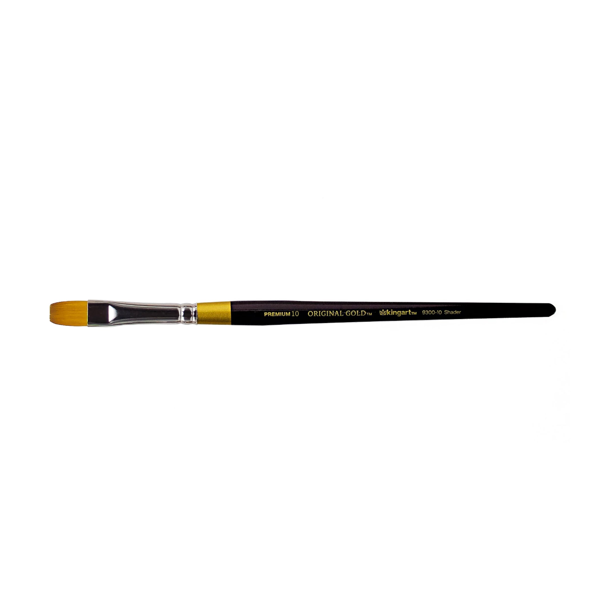 KINGART™ Original Gold 9300 Series Golden Taklon Brush, Shader Size 10 - ArtSnacks