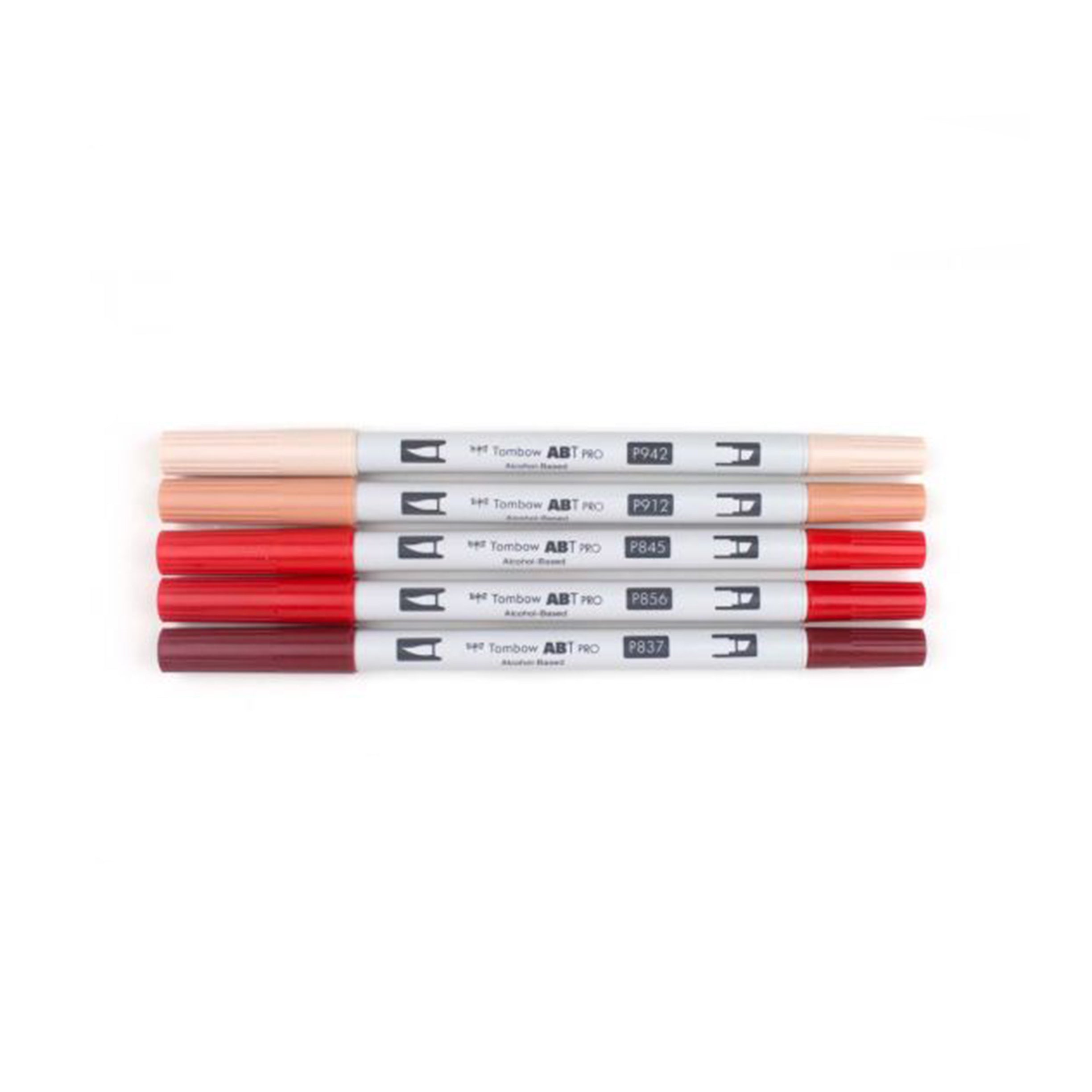Tombow Abt Pro Alcohol Markers - Red Tones, Set of 5