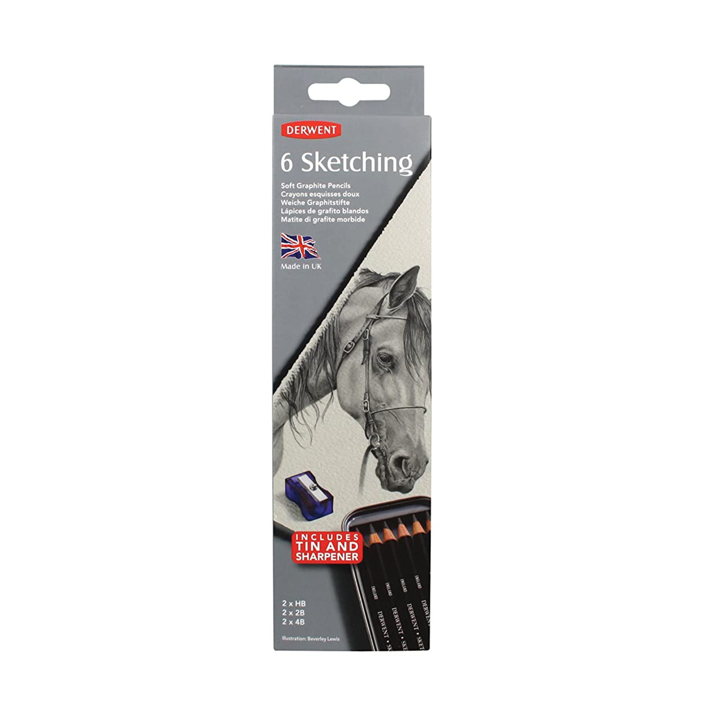 Derwent Sketching Pencils, Tin Set of 6