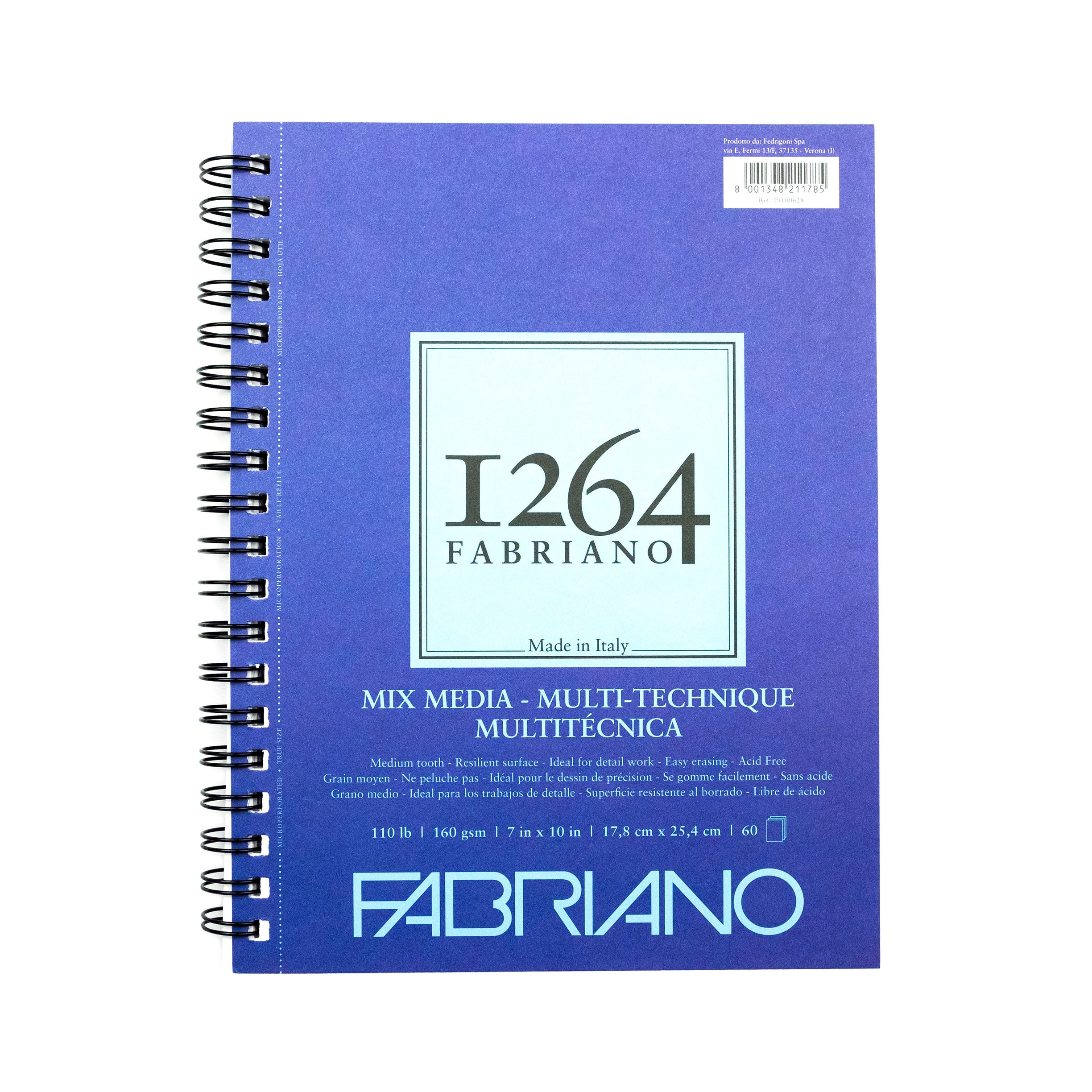 Fabriano 1264 Mixed Media Spiral-Bound Paper Pad