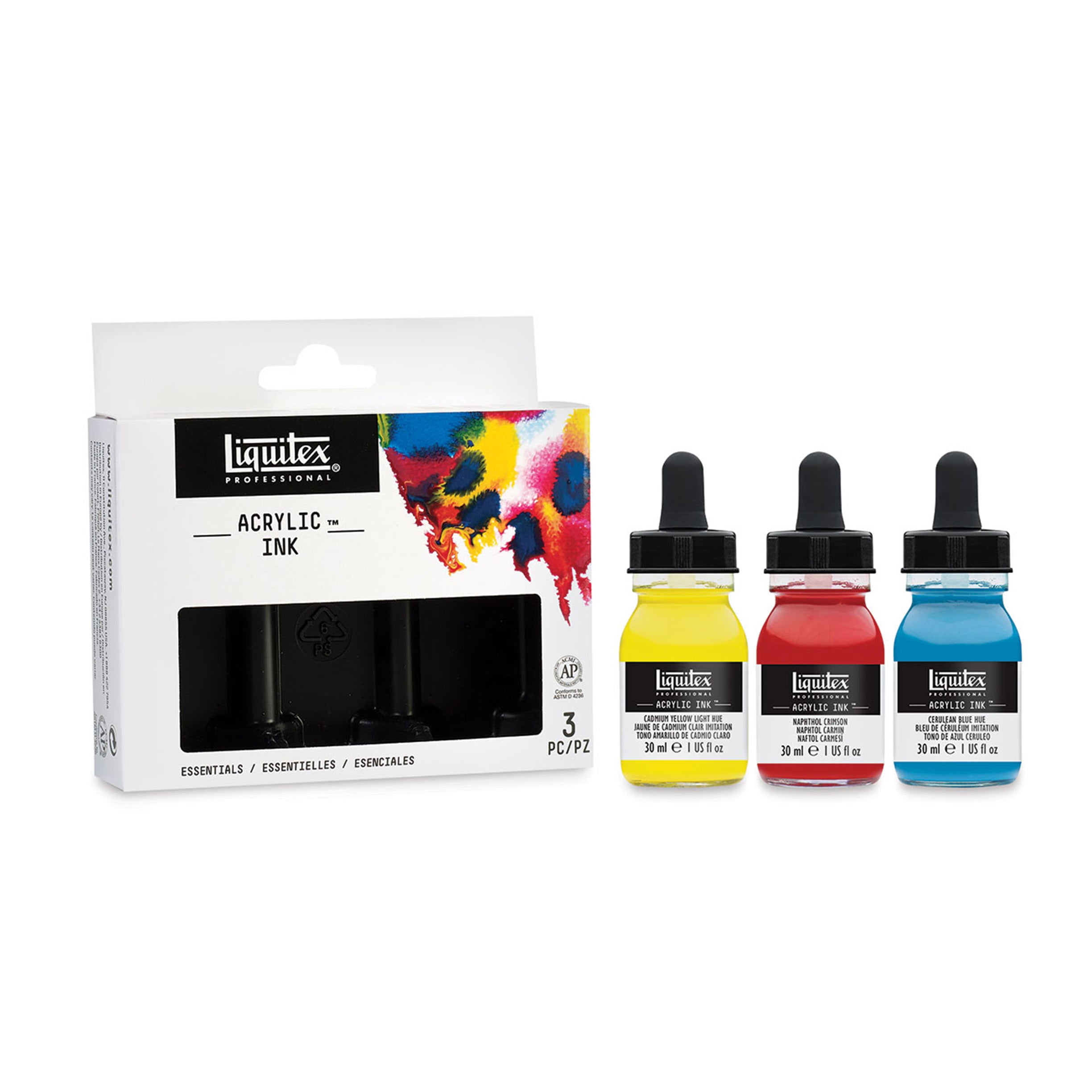Liquitex Professional Acrylic Ink, Essentials Set of 3