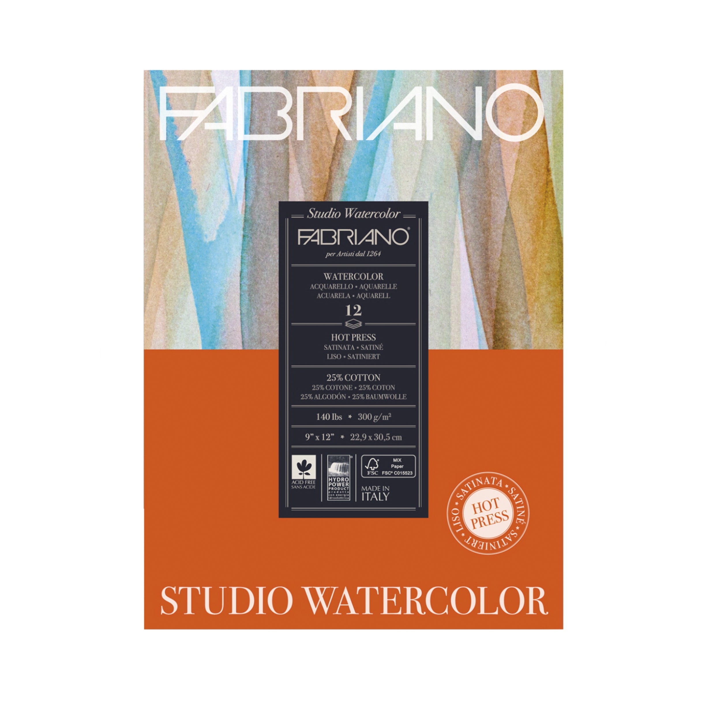 Fabriano Studio Watercolor Hot Press Paper Pad