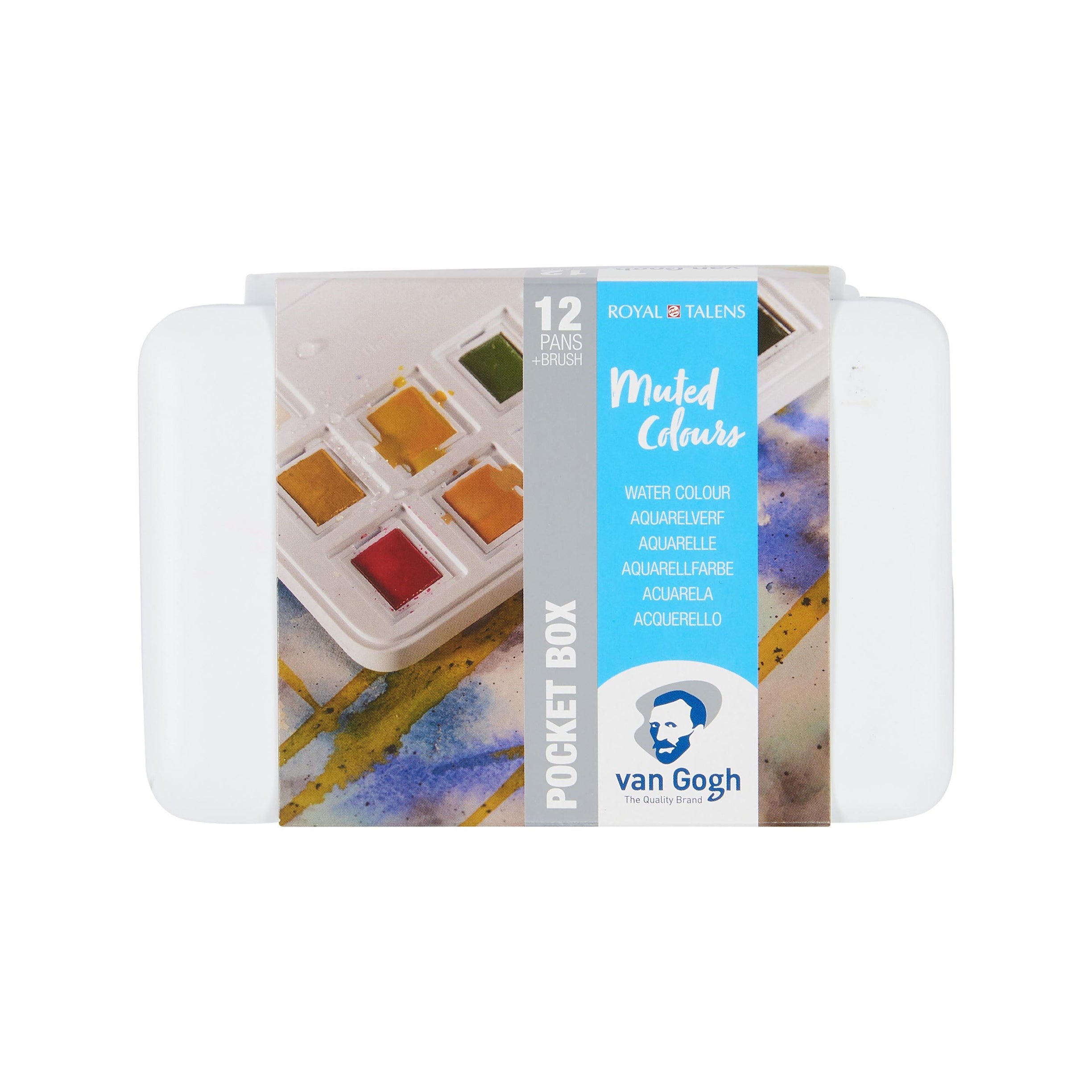 Handmade Watercolor kit -RAFTER kit includes 6 half pans -tin and water  brush - Free Shipping in US