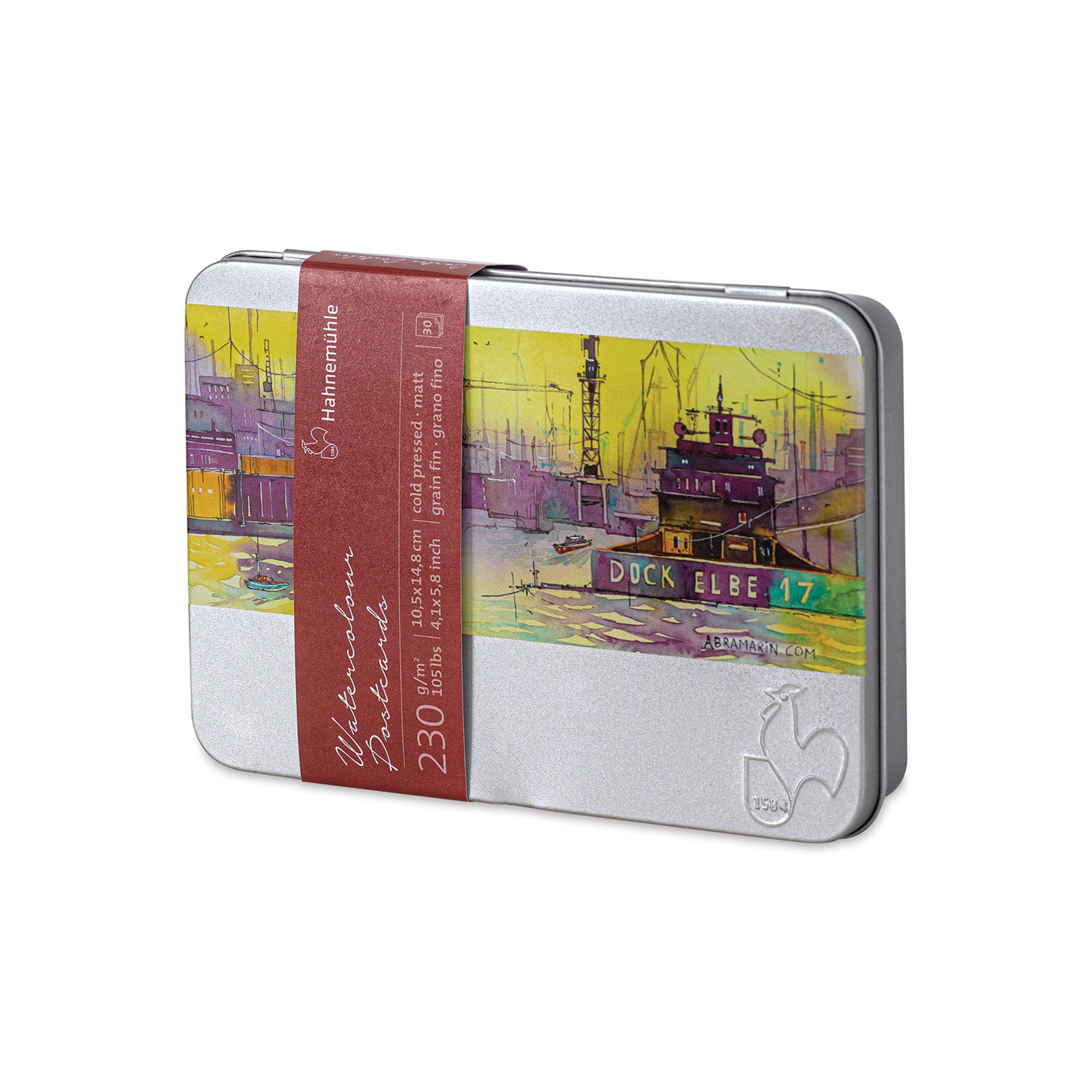 Hahnemühle Cold Press Watercolor Postcards Tin, Set of 30