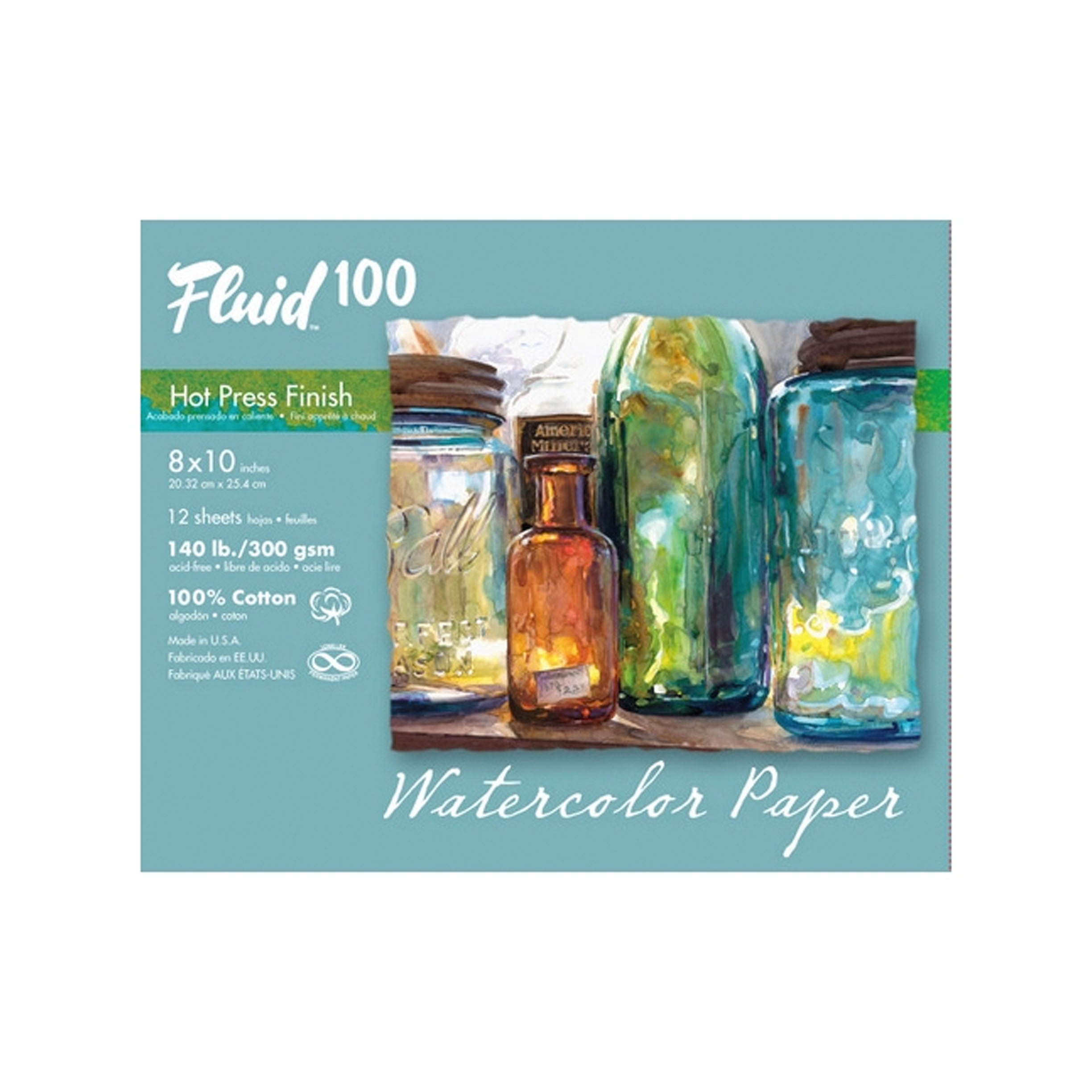 Fluid 100 Hot Press Watercolor Paper Pochette
