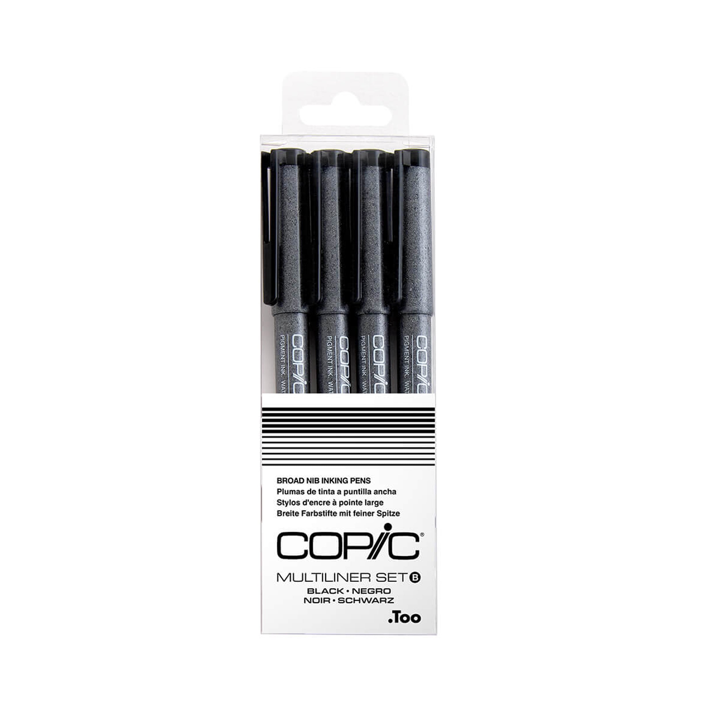 Copic Multiliners, Broad Black Set of 4