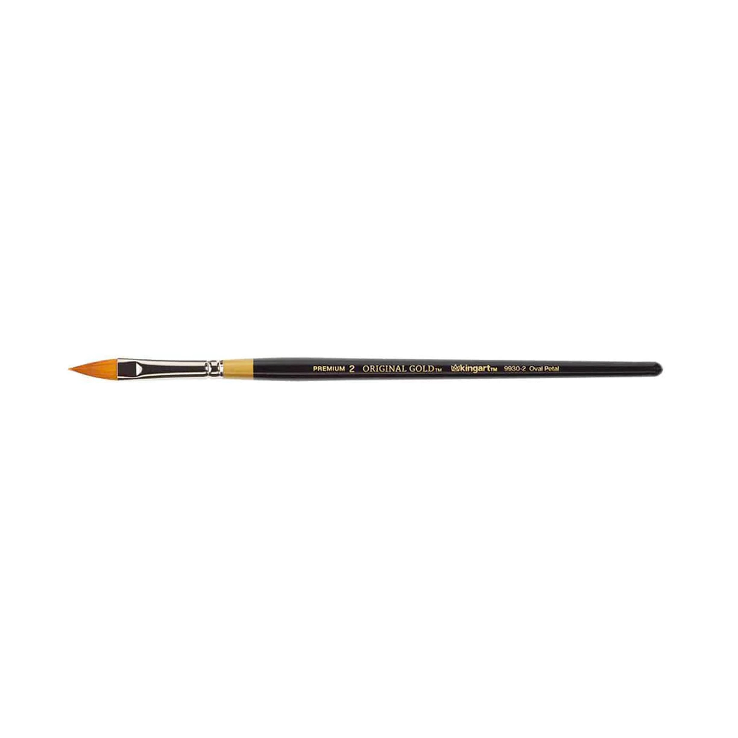 KINGART™ Original Gold 9930 Series Golden Taklon Brush, Oval Petal Size 2