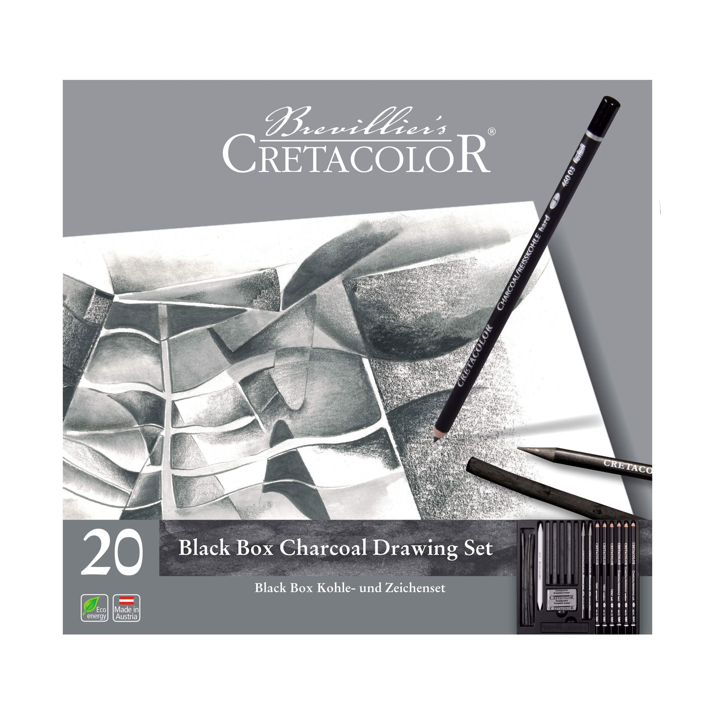Cretacolor : Black Box Charcoal Drawing Set of 20