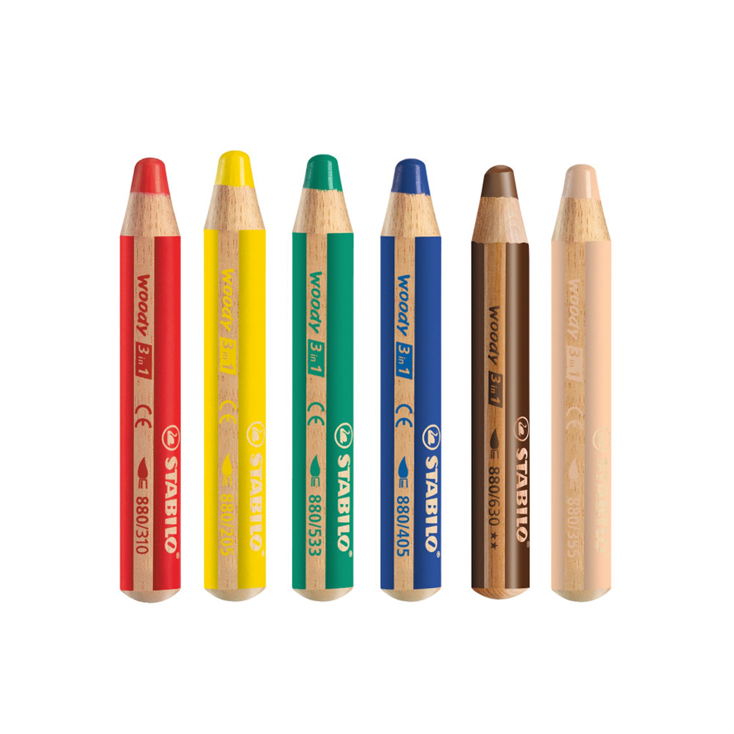 Multi-talented pencil STABILO woody 3 in 1 - pack of 6