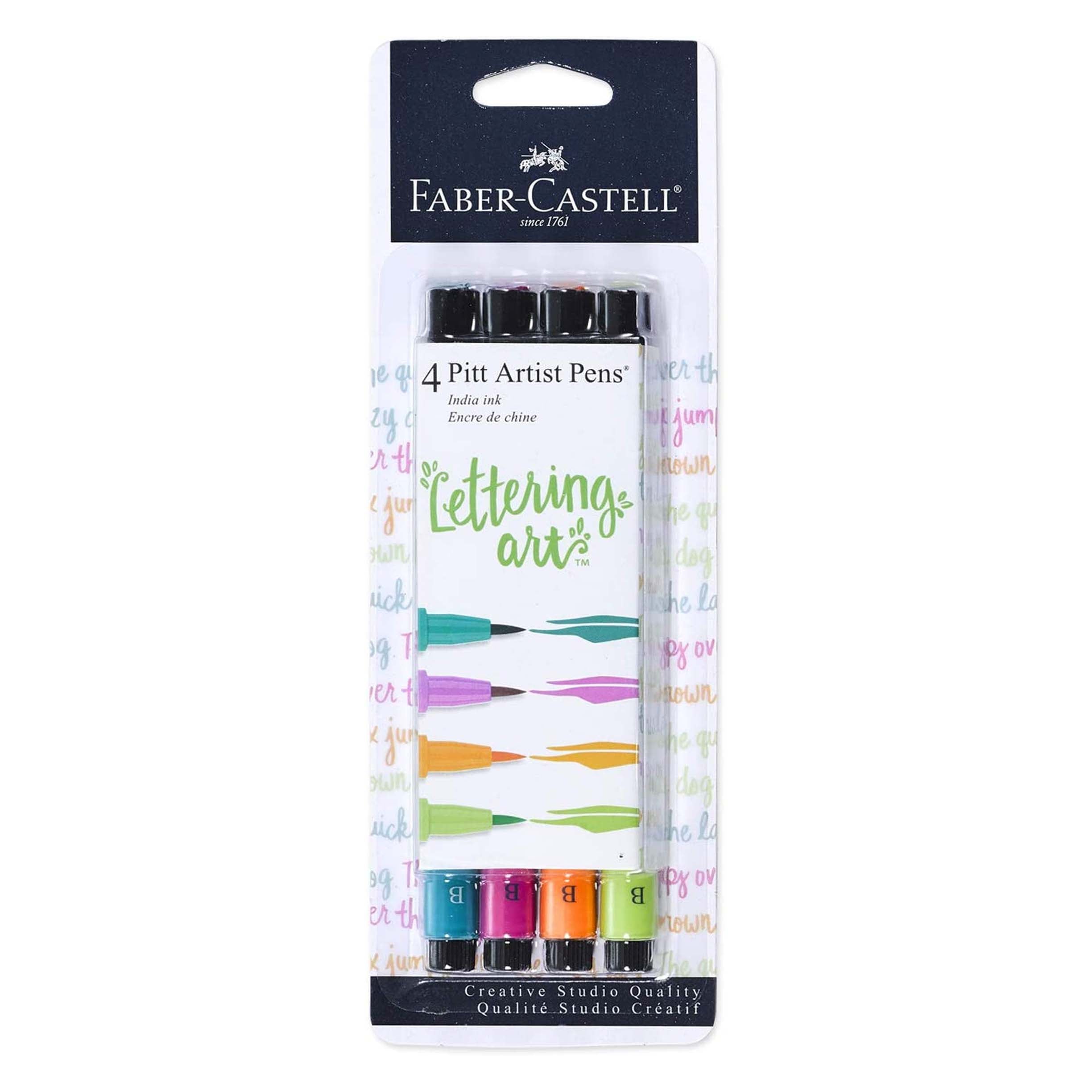 Faber-Castell Pitt Artist Pens, Lettering Art Set of 4 - Brights
