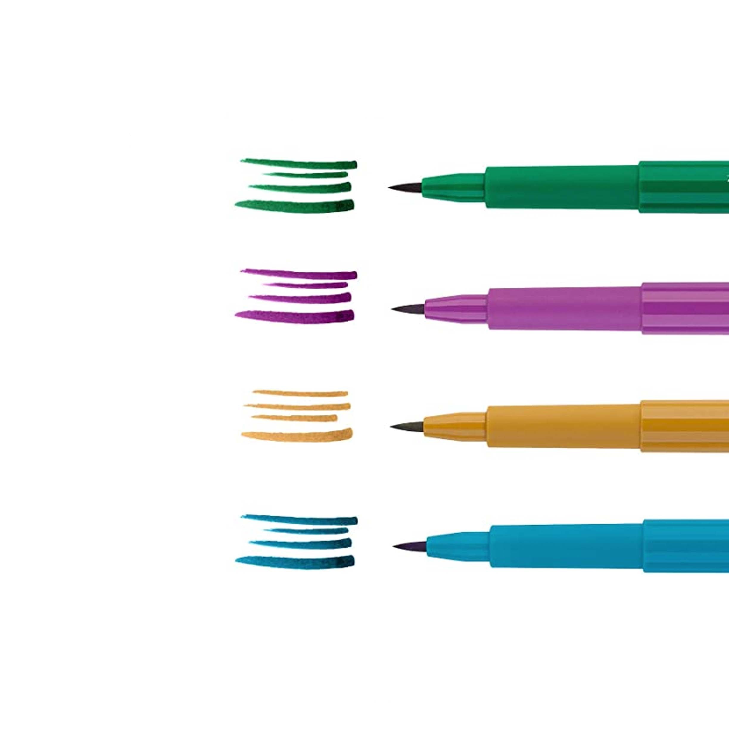 Pitt Artist Pen Brush India ink pen, set of 12, Basic tones